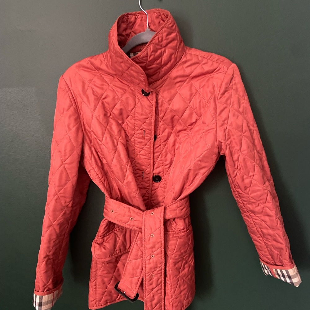Burberry quilted jacket with belt